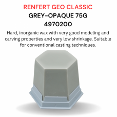Renfert GEO Classic Modelling Waxes -  GREY OPAQUE (4970200) - 75g EOFY SALE